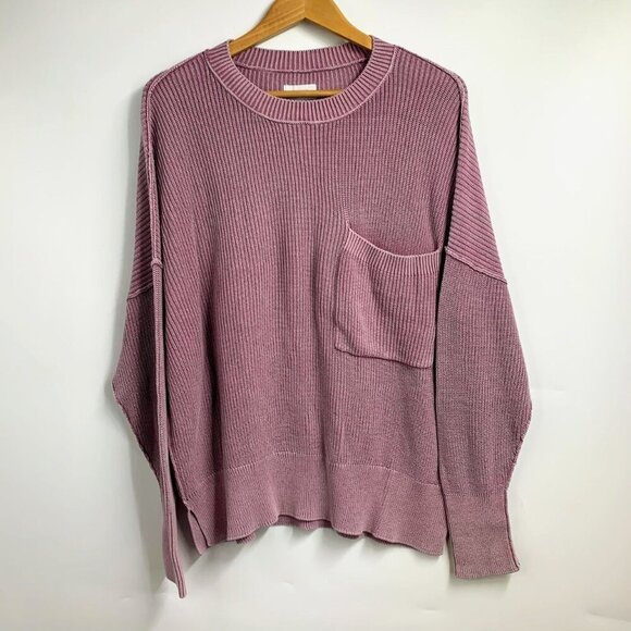 Pistola Women's Darya Relaxed Cropped Knit Long Sleeve Pullover Sweater Size L - Picture 1 of 11